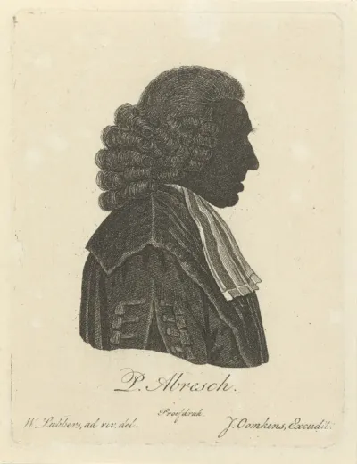 Silhouetportret van Petrus Abresch