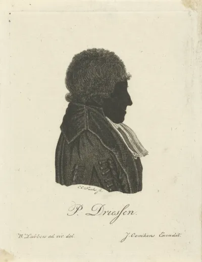 Silhouetportret van Petrus Driessen