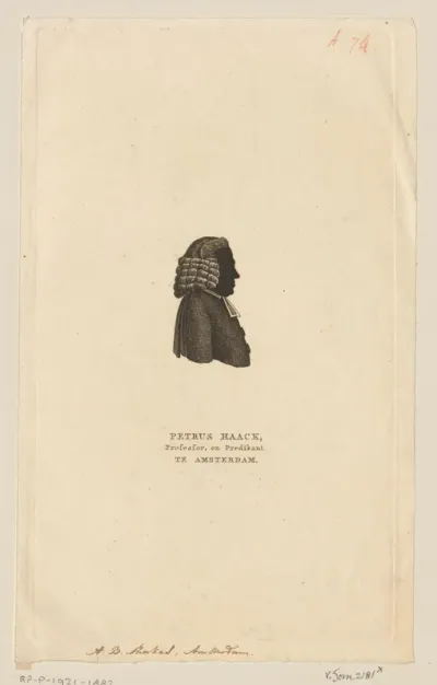 Silhouetportret van Petrus Haack