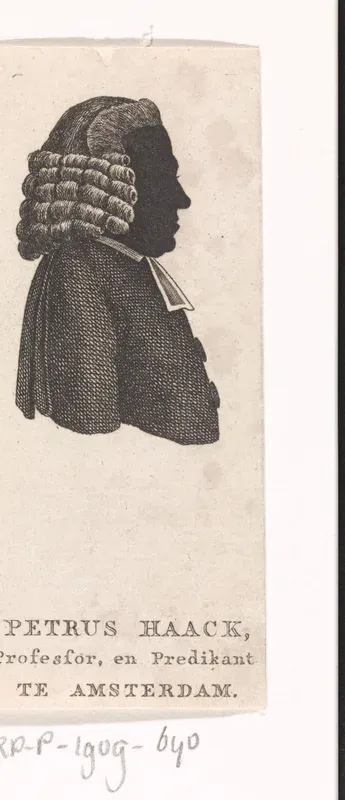 Silhouetportret van Petrus Haack