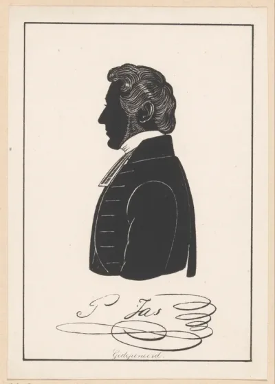 Silhouetportret van Petrus Jas