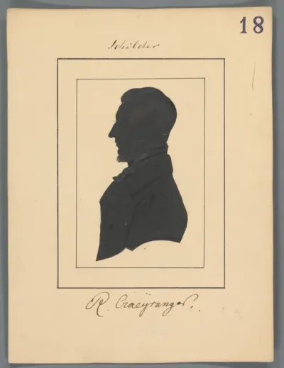 Silhouetportret van Reinier Craeyvanger