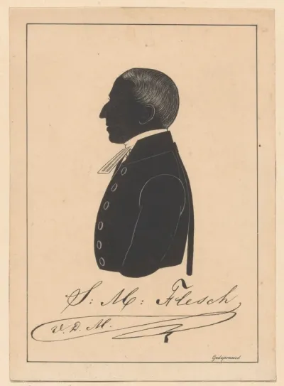 Silhouetportret van Salomon Mozes Flesch