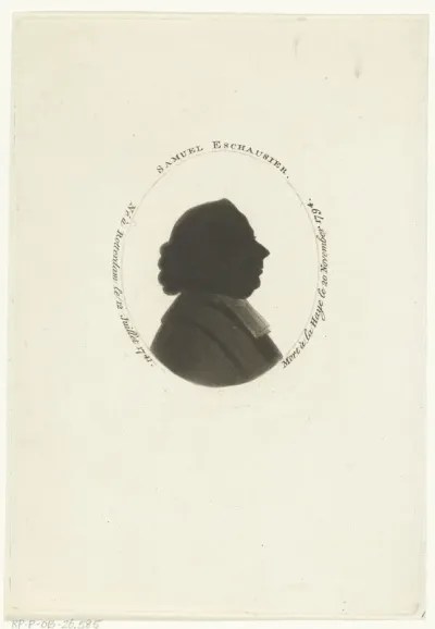 Silhouetportret van Samuel Eschauzier