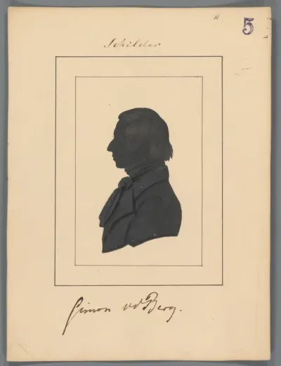 Silhouetportret van Simon van den Berg