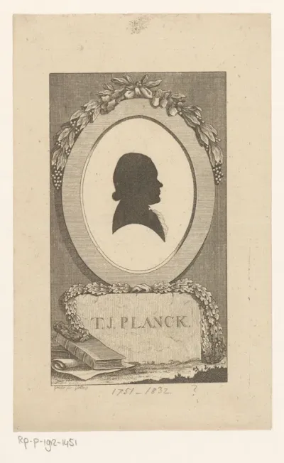 Silhouetportret van T. J. Planck