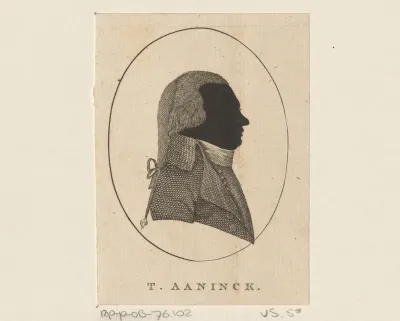 Silhouetportret van Theodorus Aaninck