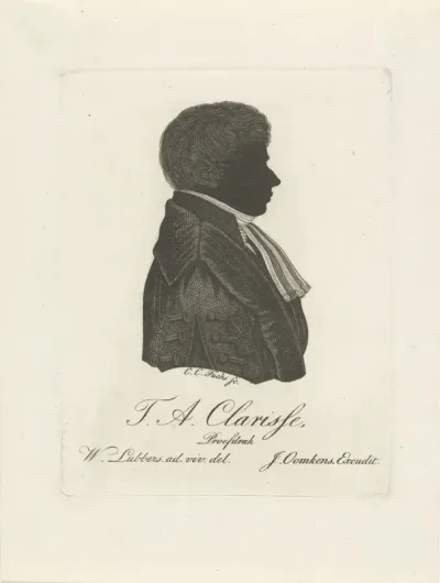 Silhouetportret van Theodorus Adrianus Clarisse