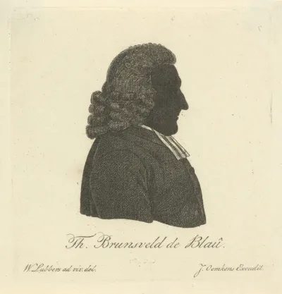 Silhouetportret van Theodorus Brunsveld de Blau