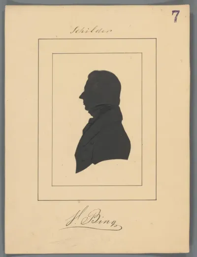 Silhouetportret van Valentijn Bing