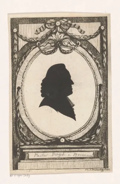 Silhouetportret van Vogt, predikant in Bremen