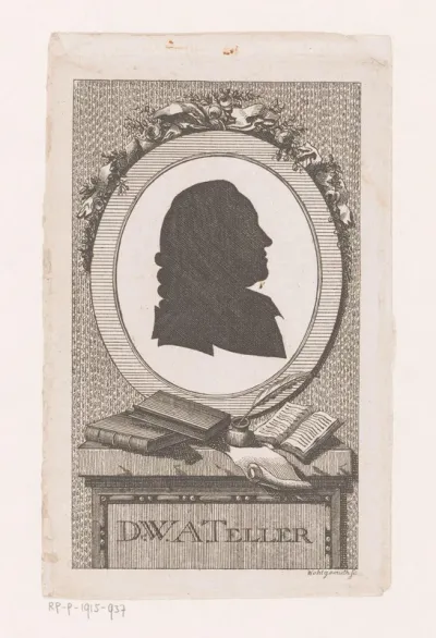 Silhouetportret van Wilhelm Abraham Teller