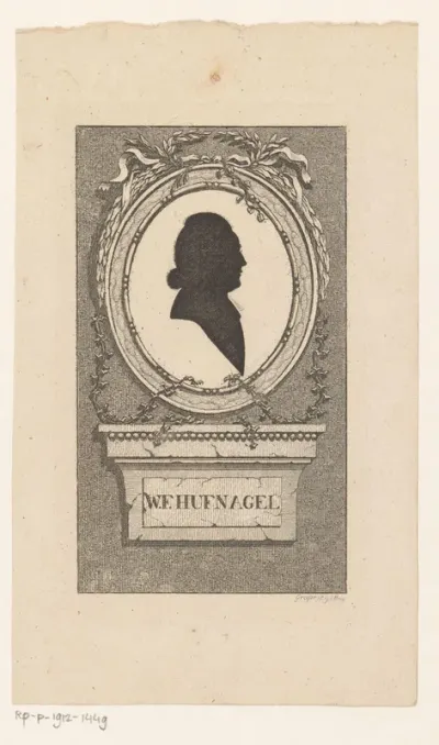 Silhouetportret van Wilhelm Friedrich Hufnagel