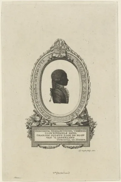 Silhouetportret van Willem I Frederik, koning der Nederlanden