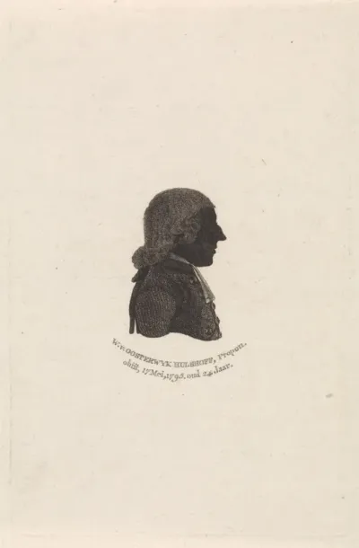 Silhouetportret van Willem van Oosterwijk Hulshoff
