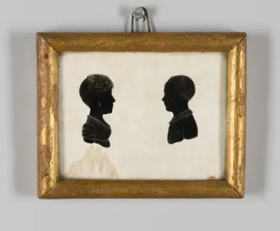 Silhouetportretten van Adolph Warner Carel Willem baron van Pallandt en Arnoldina Wilhelmina Cornelia barones van Pallandt