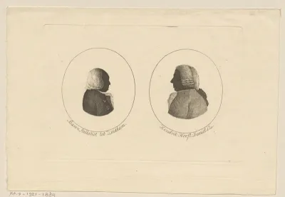 Silhouetportretten van Adolph Werner van Pallandt tot Zuthem en Hendrik Danielsz. Hooft