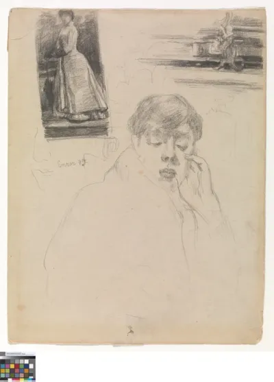 Silhouette of a Woman, Mitche and a Lock
