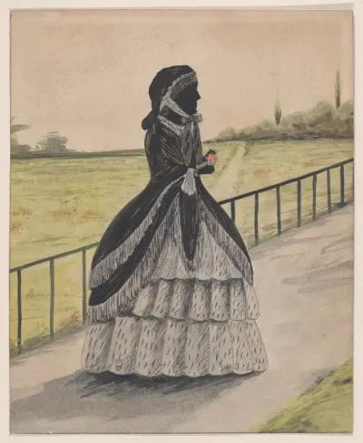 Silhouette of Lady Carstairs, Hyde Park, London