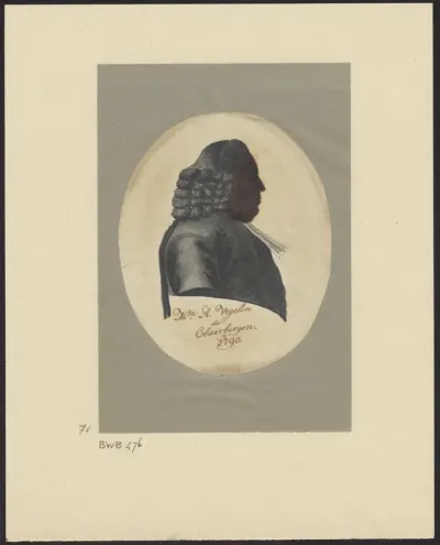 Silhouette portrait of A. Vegelin van Claerbergen, facing right