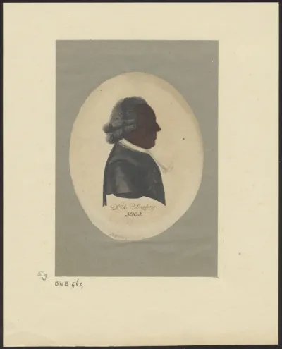 Silhouette portrait of D.R. Smeding, facing right