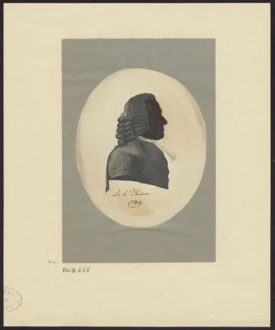 Silhouette portrait of L. le Maire, facing right