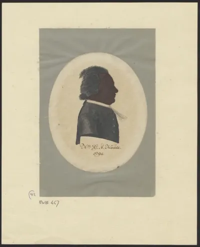 Silhouette portrait of Mr. G.A. Nauta, facing right