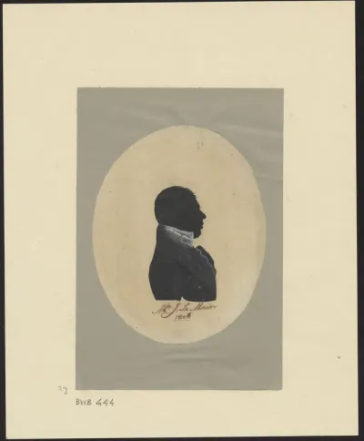 Silhouette portrait of Mr. J. Le Maire, facing right