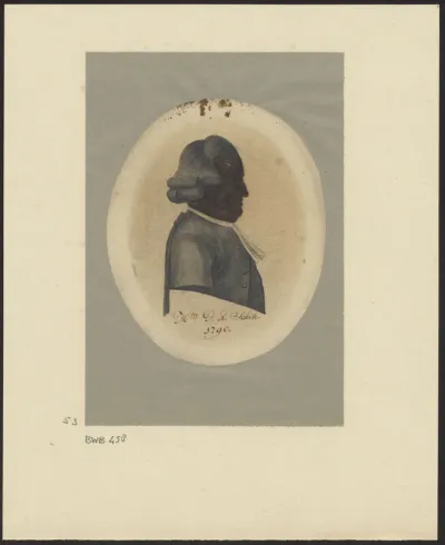 Silhouette portrait of Mr P.A. Schik, facing right