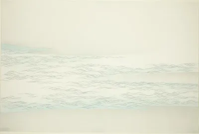 Silvered Waves Against a Beach, from the series "Worlds of Things (Momoyogusa)"