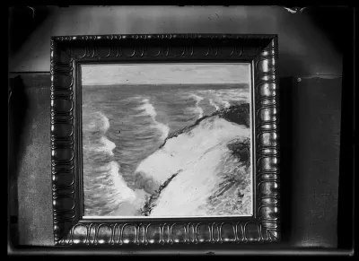 Simbergin ottama valokuva maalauksestaan "Motiv från Odensholm" vuodelta 1912