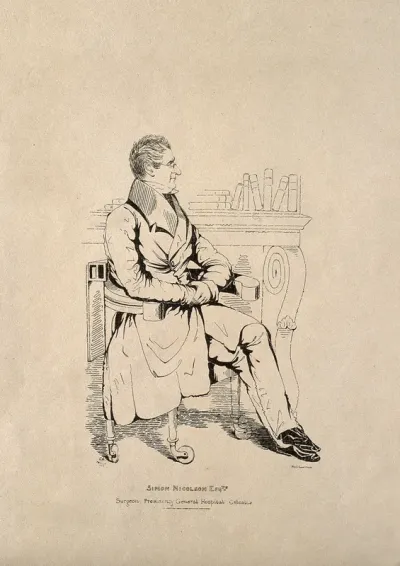 Simon Nicolson. Lithograph by C. Grant, 1838