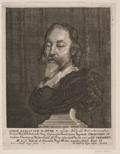 Simon Paulli. Illustration til Simon Paulli, "Quadripartitum Botanicum", 1667
