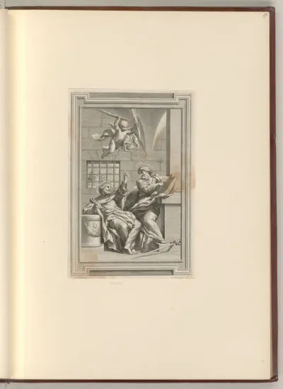 Simon Petrus und Paulus von Tarsus in einem Gefängnis