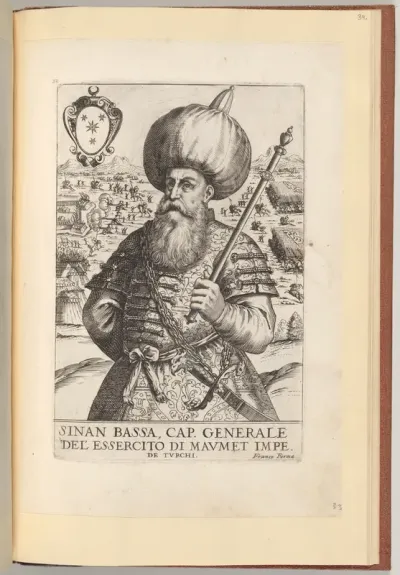 Sinan Bassa, from Effigie naturali dei maggior prencipi et piu valorosi capitani di questa eta con l'arme loro