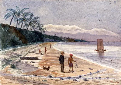 Singapore: view along the beach by Singlap