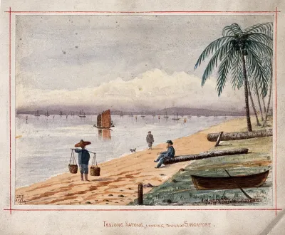 Singapore: view from the beach at Tanjong Katong