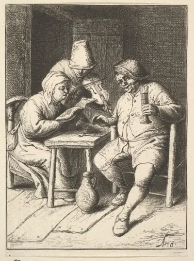 Singing Couple and Violin