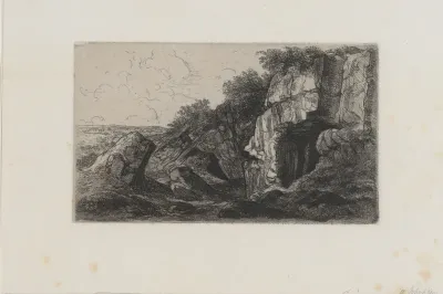 Sint Pietersberg met twee ingangen naar groeven