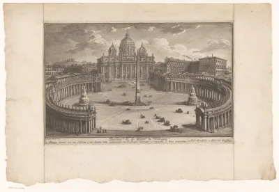 Sint-Pietersplein met Sint-Pietersbasiliek te Vaticaanstad