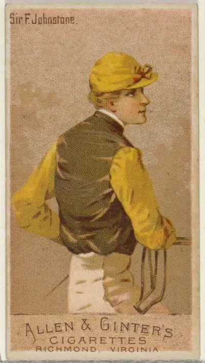 Sir F. Johnstone, from the Racing Colors of the World series (N22a) for Allen & Ginter Cigarettes
