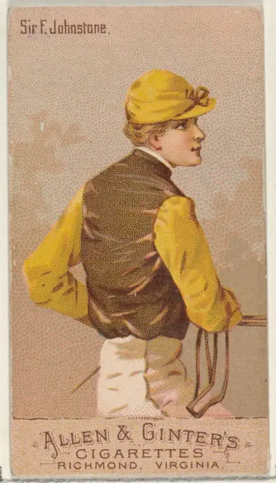 Sir F. Johnstone, from the Racing Colors of the World series (N22b) for Allen & Ginter Cigarettes