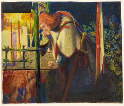 Sir Galahad at the ruined Chapel
