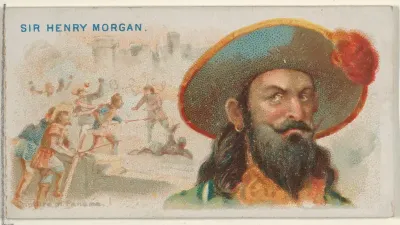 Sir Henry Morgan, Capture of Panama, from the Pirates of the Spanish Main series (N19) for Allen & Ginter Cigarettes