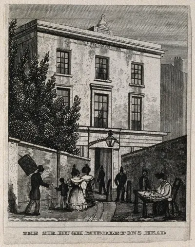 Sir Hugh Myddelton's conduit head near Sadler's Wells, London