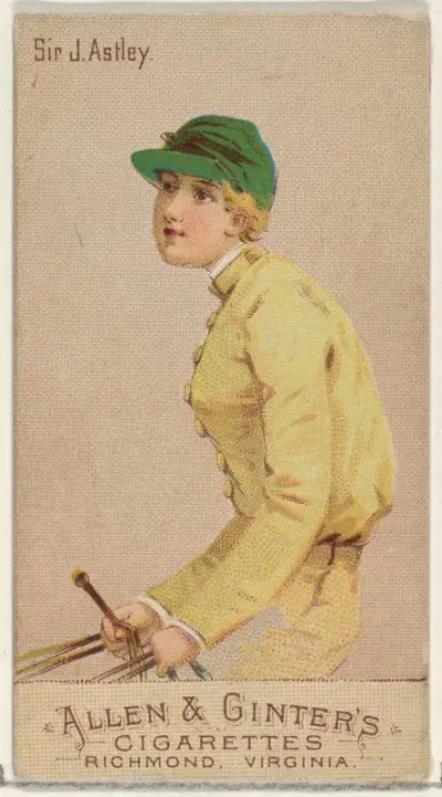 Sir J. Astley, from the Racing Colors of the World series (N22b) for Allen & Ginter Cigarettes
