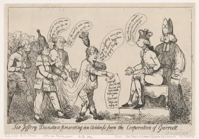 Sir Jeffery Dunstan Presenting an Address from the Corporation of Garratt