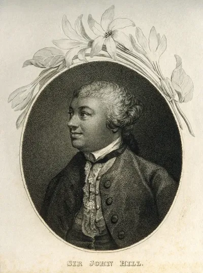 Sir John Hill. Stipple engraving after F. Cotes 1757
