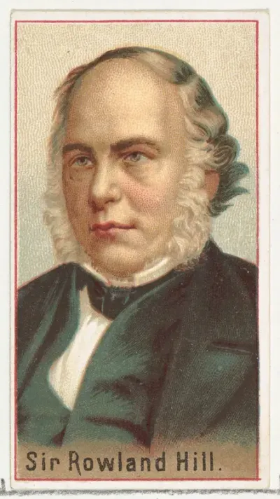 Sir Rowland Hill, printer's sample for the World's Inventors souvenir album (A25) for Allen & Ginter Cigarettes