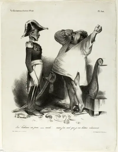 “- Sire! Lisbon has been captured. - aaaah!!... and I dreamt that I had fought courageously!,” plate 304
